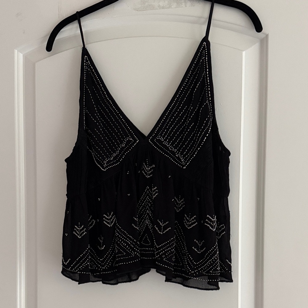 Black Embellished Women's Top